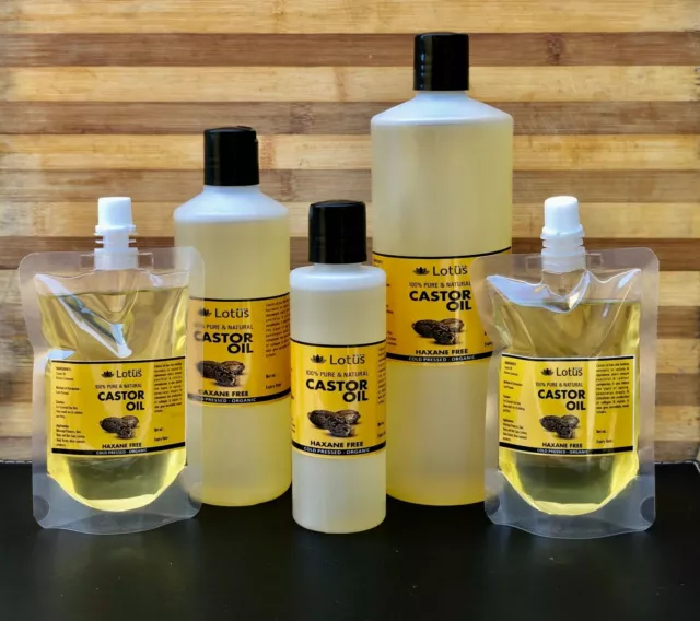 Organic Castor Oil 100% Pure Cold Pressed Premium Grade HEXANE FREE