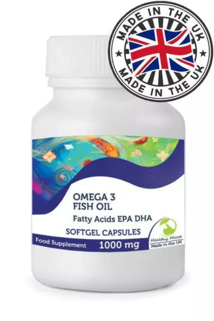 Omega 3 Fish Oil 1000mg EPA DHA Softgel Capsules Nutrition