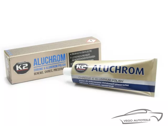 Originale K2 Felgenpolitur Aluchrom Centrale per Cromature Pasta Cerchione 120g