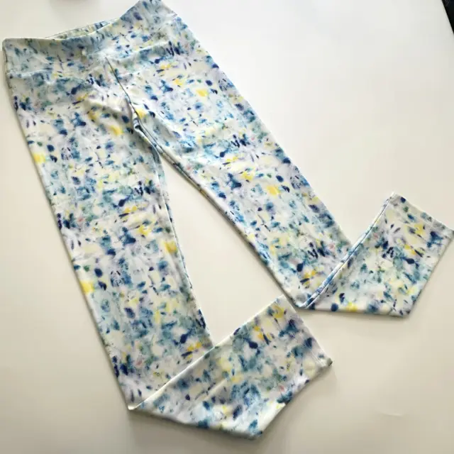 Crewcuts Leggings Girls 14 Blue Tie Dye Polyester Stretch Pull-On Full Length