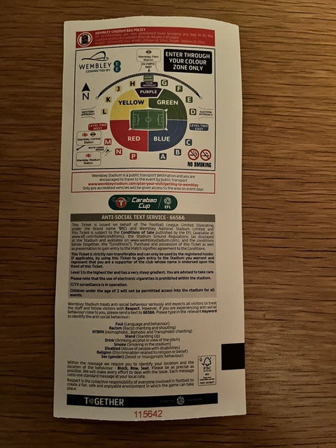 CHELSEA V LIVERPOOL Carabao cup final 2024 Ticket 12.68 PicClick