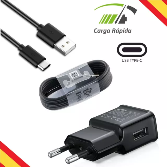 CARGADOR RÁPIDO ENCHUFE de Pared Con Cable USB Tipo C Original