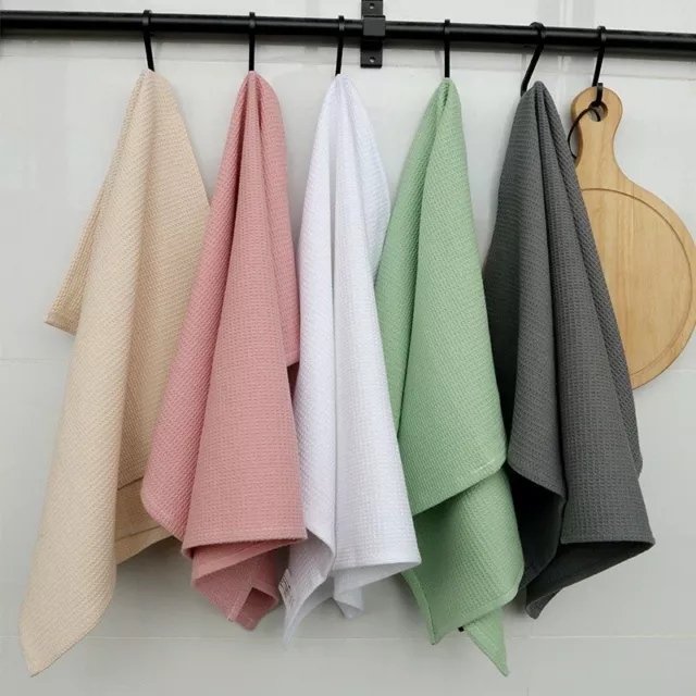 Dish Cloths Set 100% Cotton Ultra Soft Absorbent Waffle Weave Kitchen Tea Towels