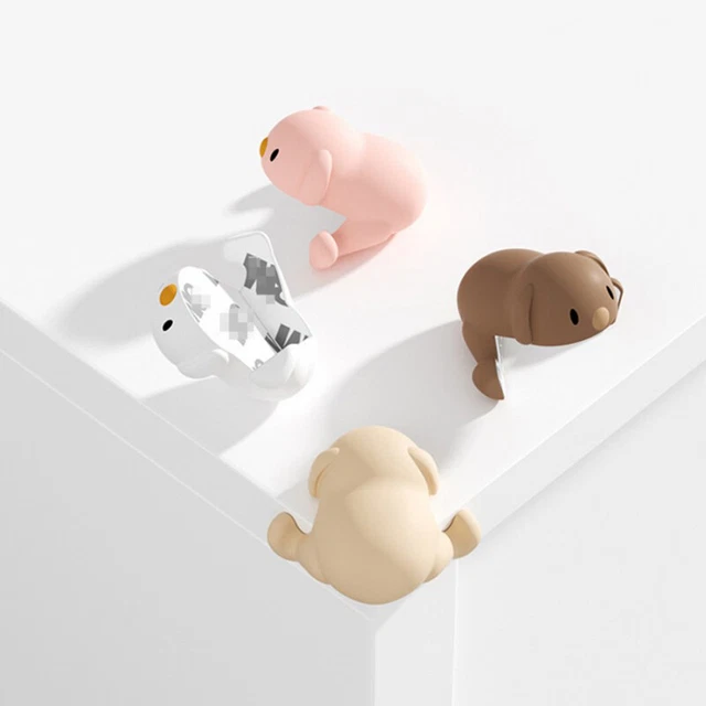 2PCS Baby Cartoon Safety Puppy Table Corner Protector Safe Soft Silicone Cover