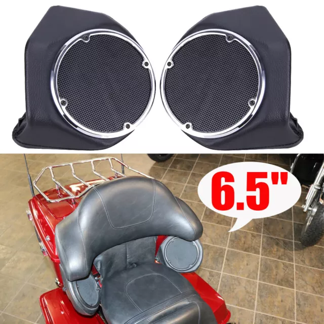 King Trunk 6.5'' Rear Speakers Pods Fits For Harley 14-23 Tour Pak Street Glide