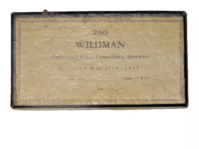 New Old Stock Box of 250 Wildman Knitting Sinkers 1923