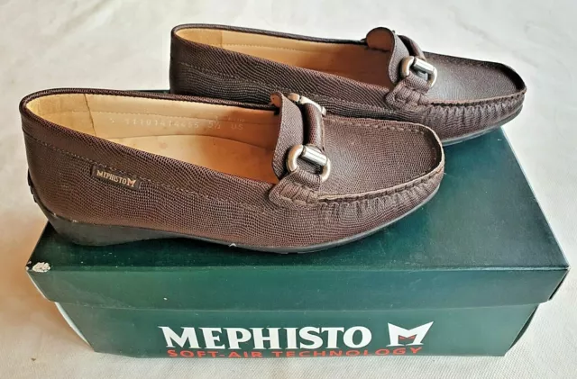 chaussures en cuir neuves Mephisto modèle Natala marron foncé taille 35,5 (pa)