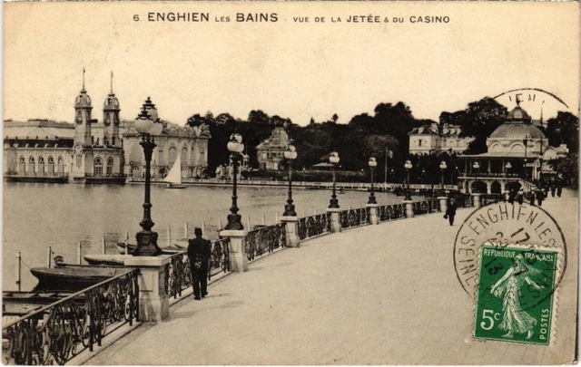 CPA Enghien les Bains Vue de la Jetee et du Casino FRANCE (1333050)