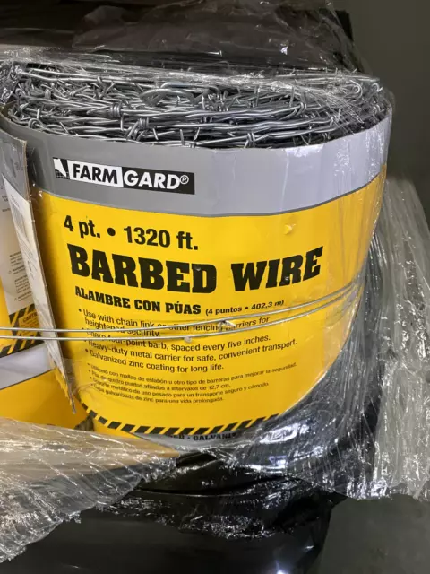 FARMGARD 1,320' 12.5 G 4-Point Class I High-Tensile Galvanized Steel Barbed Wire