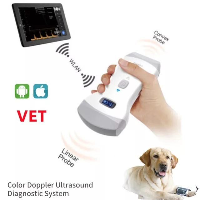 VET Color Doppler Ultrasound Scanner Wireless Convex+Linear 2 Probes Software VET Color Doppler Ultrasound Scanner Wireless Convex+Linear 2 Probes Software