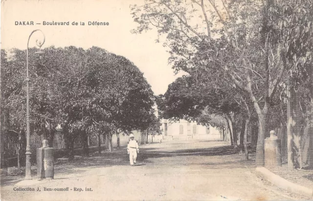 Cpa Senegal Dakar Boulevard De La Defense