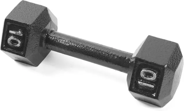 CAP BARBELL BLACK Cast Iron Hex Dumbbell | 5-120 Lbs | Single or Pair ...
