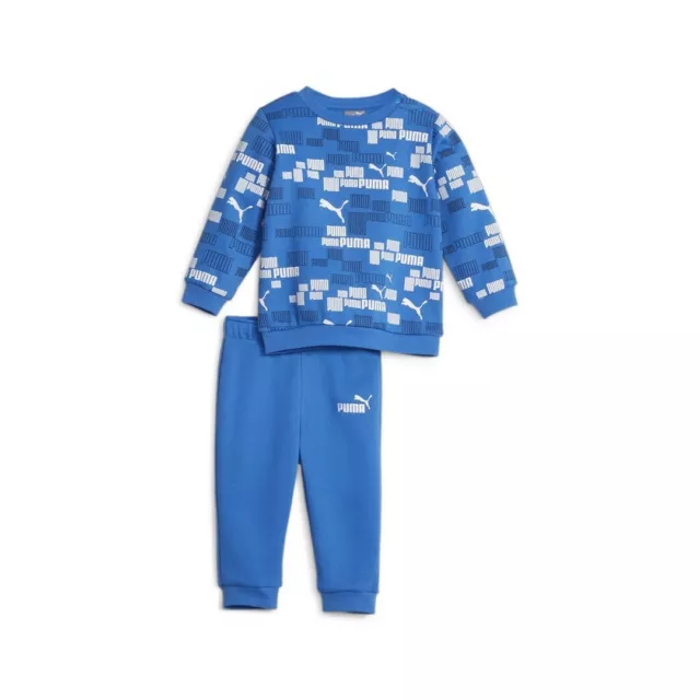 Puma Minicats Aop Crew Jogger Baby Boy Infant & Toddler Set Blue 676377-47