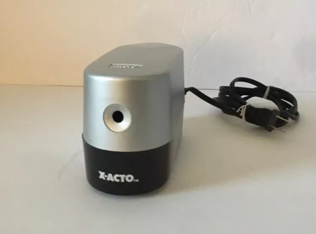 X-ACTO Electric Pencil Sharpener Model 1924X Silver Black