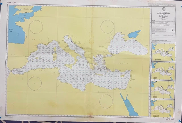 Mediterranean Routing Chart ADMIRALTY 5146(5) ROUTEING Chart MEDITERRANEAN AND BLACK SEAS MARINE ...