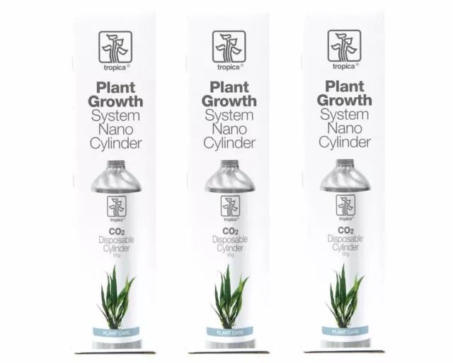 3 x CO2 Plant Growth System Nano Cylinder für Tropica 3 x 95g  Neu (139,32€/kg)