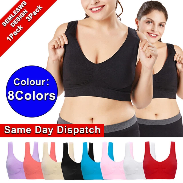 Damen Push up Sport BH Bra Unterwäsche Slim Fitness Yoga Bustier Tops Übergröße