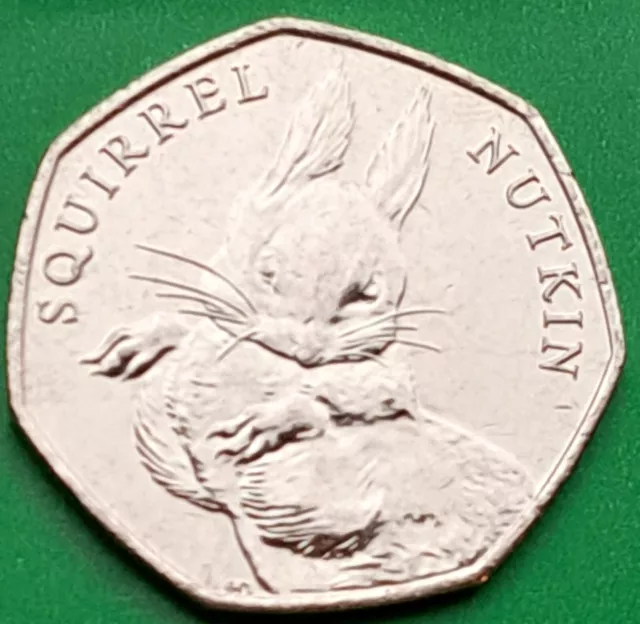 UNC 2016 Beatrix Potter Squirrel Nutkin 50p coin Fifty Pence Uncirculated