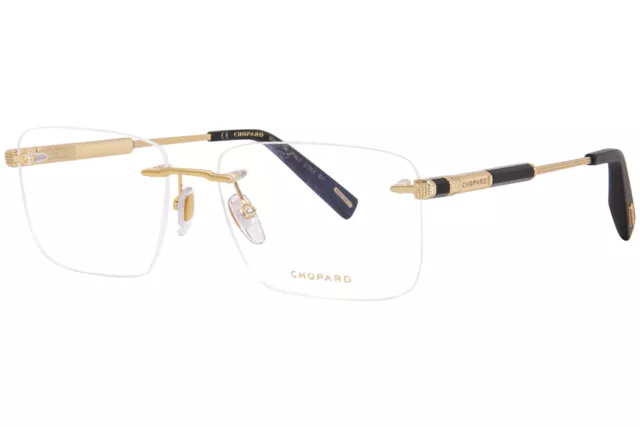 Chopard VCHG18 0400 Titanium Eyeglasses Men's 23KT Gold Plated Rimless 58mm