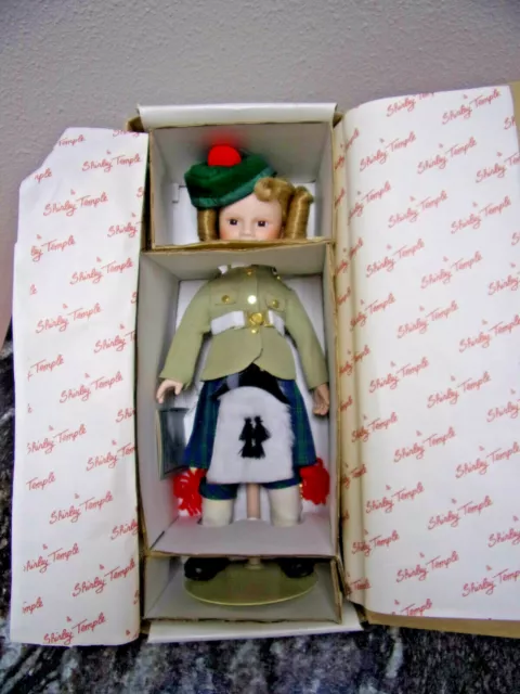 Danbury Mint Shirley Temple Wee Willie Winkie 14" Porcelain Doll Silver Screen