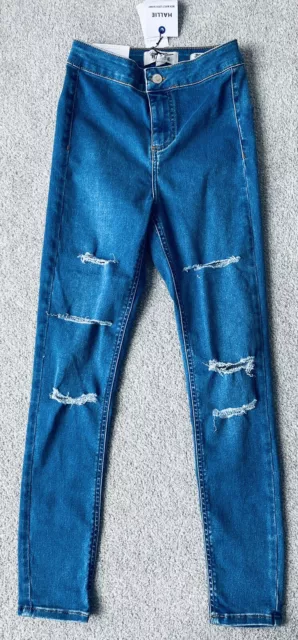 Girls Gorgeous New Look Blue Super Skinny Ripped Jeans Age 13 New ❤️