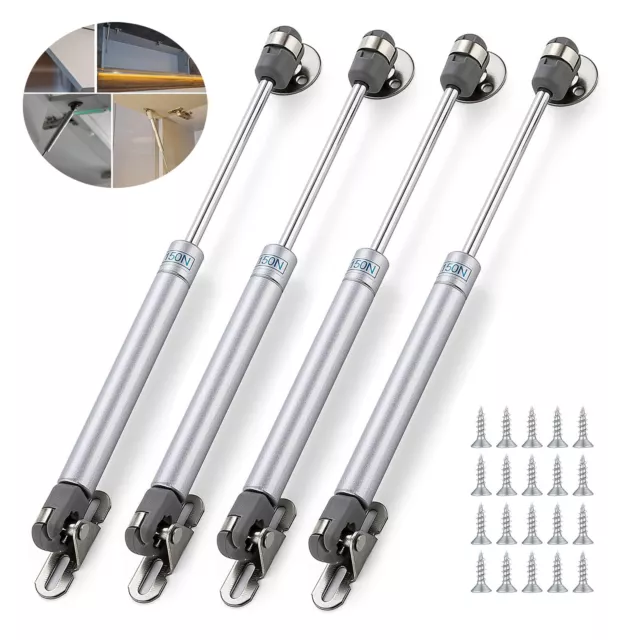 4Pcs 150N Gas Strut Support Kitchen Cabinet Cupboard Door Hinges Lid Stay 265mm