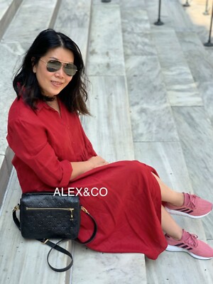 Nwt_Zara Ss19 Long Linen Dress Raspberry - 2192/716_S