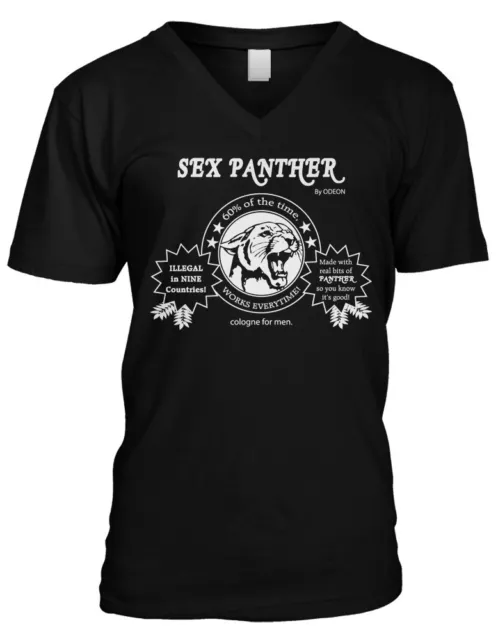 Sex Panther Cologne Ron Burgandy Anchorman Movie Funny Humor Mens V-neck T-shirt