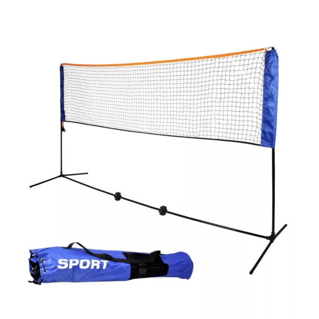 NEW Medium 4m Adjustable Mini Foldable Badminton Tennis Volleyball Net