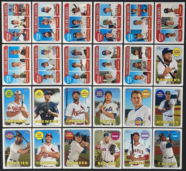 2018 Topps Heritage - Baseball Cards - #1-225 - Complete Your Set - You U Pick