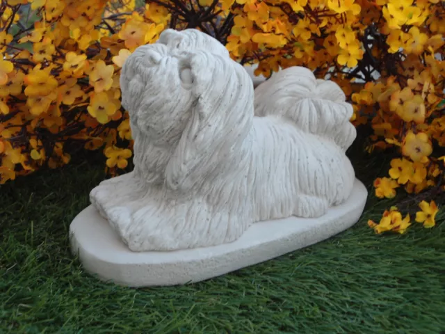 Concrete Shih-Tzu Lhasa Apso figurine statue dog lovers gift garden decor