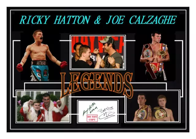 275 ricky hatton & joe calzaghe boxing greats signed unframed/framed photograph 2