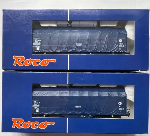 ROCO 67727 Lot de 2 Wagons bâché Shimmns de la DB **NEUF**