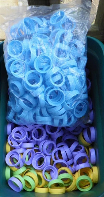 Playtex Baby Bottle Original Replacement Screw Top Rings Lot of 10 New