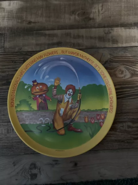 Vtg 1977 Ronald McDonald's Spring Mayor McCheese 10" Seasons Plate by Lexington