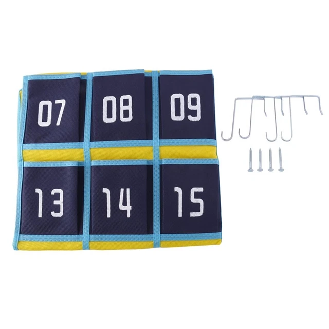 Numbered Chart Classroom Organizer for Cell Phones Calculator Holders (30 P O9O8