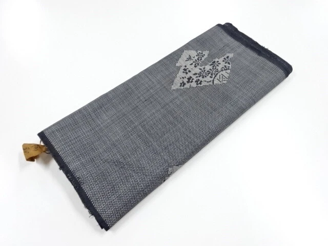 6575056: Japanese Kimono / Antique Bolt For Kimono / Tsumugi / Woven Flower