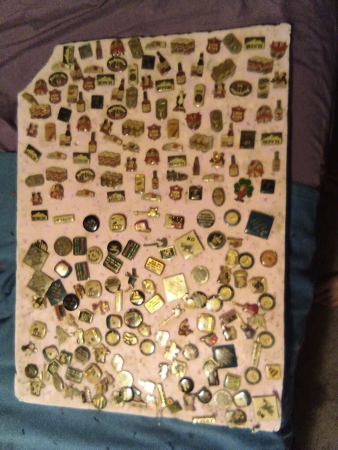 Vintage,Enamel,Lapel Pins,Beer,Whiskey And Other Advertising Pins