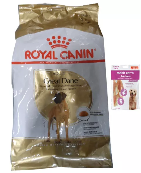 12kg Royal Canin  Great Dane Deutsche Dogge +  80g Fleischsnacks