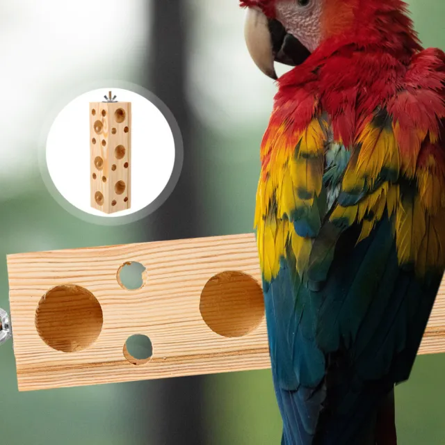 Papagei Kauspielzeug Hölzern Papageien-Futterspielzeug Vogelstange