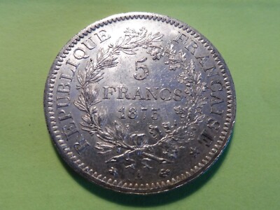 ECU 5 FRANCS HERCULE  1873 A 5 TTB/SUP ANCIENNE  MONNAIE ARGENT 