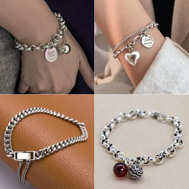 Fashion Silver Goodluck Chain Bracelet Adjustable Bangle Women Jewellery New