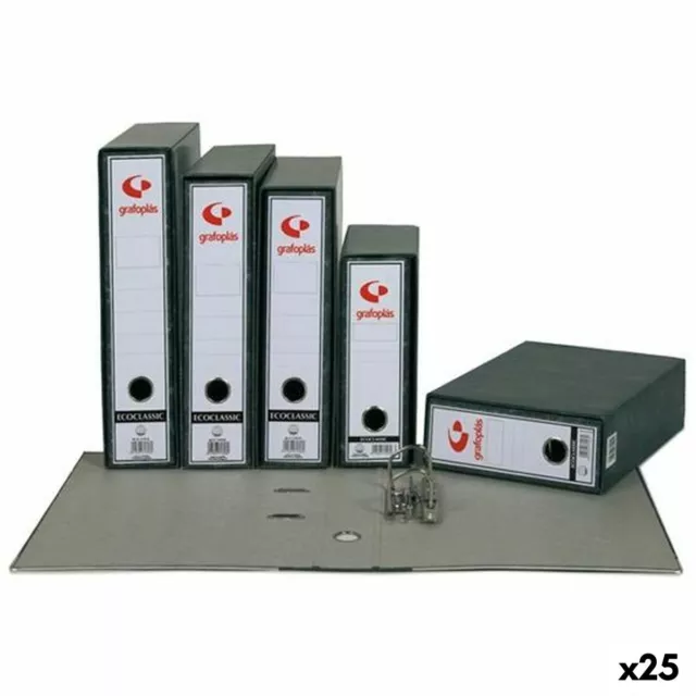 Ordnerbox mit Hebelmechanik Grafoplas Grau A4 [25 Stück]