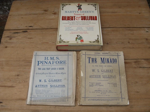 Sheet Music- Treasury of Gilbert & Sullivan / Mikado Vocal Score / HMS Pinafore