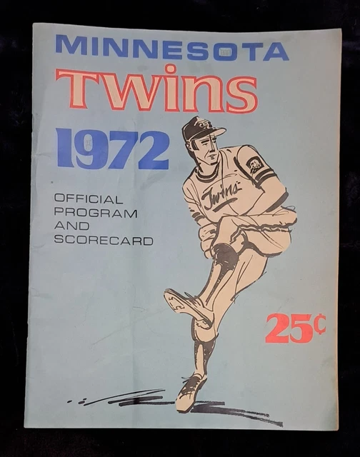 MINNESOTA TWINS 1972 Official Program and Score Card 14.99 PicClick
