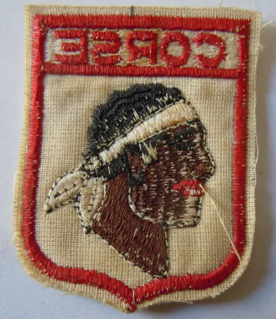 Insigne patch tissu écusson CORSE 1930/1940 ORIGINAL ancien brodé sur feutrine 2