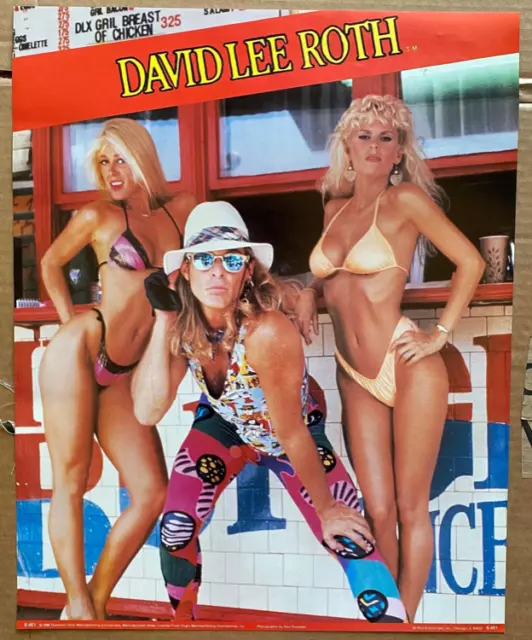 Vintage & Original 1986 David Lee Roth 16" x 20" Poster Unused Van Halen