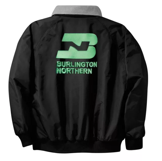 Burlington Northern Embroidered Jacket Front and Rear [46r]