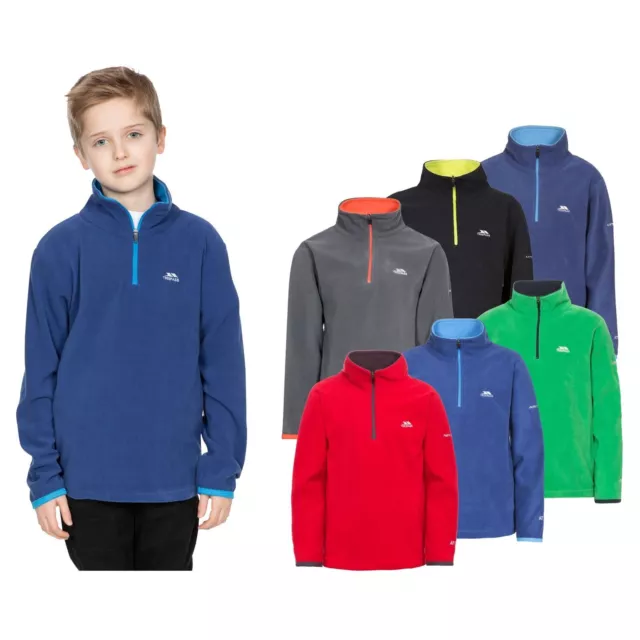 Trespass Etto Boys Half Zip Outdoor Fleece Lightweight Warm Jumper Pullover