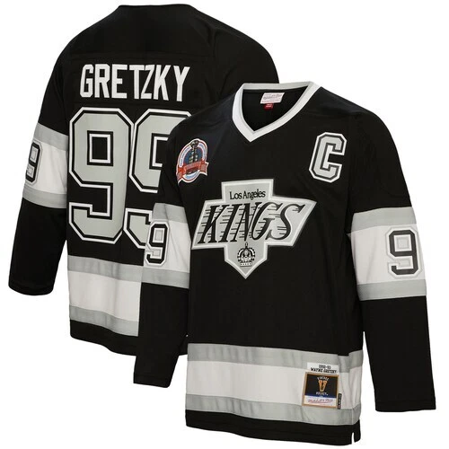 Los Angeles Kings Wayne Gretzsky 1992 NHL Blue Line Dark Jersey By Mitchell &